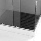 Caillebotis en bois composite gris pour cabine rectangulaire - dimensions 99 x 68 x 3.2 cm Aurlane - CAI028