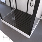 Caillebotis en bois composite gris pour cabine rectangulaire - dimensions 108.5 x 75 x 3.2 cm Aurlane - CAI048