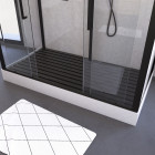 Caillebotis en bois composite gris pour cabine rectangulaire - dimensions 153.5 x 70 x 3.2 cm Aurlane - CAI049