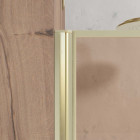 Pare baignoire rabattable 75x130 cm - verre trempé fumé brun - finition or doré brossé Aurlane - FAC974