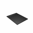 Receveur noir effet granite en résine epoxy 90x120x3 cm + grille linéaire gun metal Aurlane - PACR268
