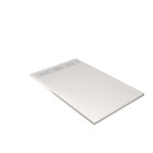 Receveur blanc effet granite en résine epoxy 80x140x3 cm + grille linéaire blanche Aurlane - PACR292