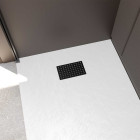 Grille perforée en inox noir mat pour receveur - 20.15x12.3x0.55cm - rock 2 grid drill Aurlane - FAC1000