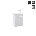 Meuble lave mains mini 40x50x22 cm - gris et blanc Aurlane - LAV1006