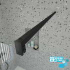 Lot de 5 parois de douche 100×195 cm en verre trempé 5 mm – Profilés et bras Noirs Aurlane - PACF473