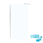 Lot de 5 parois de douche 120x195 cm en verre trempé 5 mm - profilés et bras chromés Aurlane - PACF467