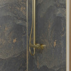 Pack 2 panneaux muraux en pierre venus 120+90x210 cm + profilés finition et angle or doré brossé Aurlane - PACP297