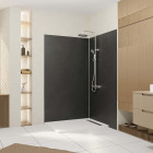 Pack 2 panneaux muraux pierre adoise 120+90x210 cm + profilés finition et angle chrome Aurlane - PACP309