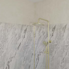 Pack 2 panneaux muraux pierre artic storm 90x210 cm + profilés finition et angle or brossé Aurlane - PACP312