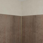 Pack 2 panneaux muraux pierre wood stone 120+90x210 cm + profilés finition et angle or brossé Aurlane - PACP311