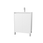 Pack meuble salle de bains 60 cm laqué blanc, 2 portes avec vasque céramique - xenos Aurlane - PACM681