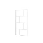 Pare baignoire rabattable 80x140cm - sérigraphie briques blanches - verre trempé 4mm Aurlane - FAC1028