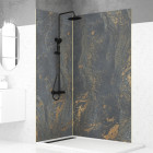 Profilé d’angle en aluminium finition or brossé pour panneaux muraux - 15x15x2100 mm Aurlane - FAC312