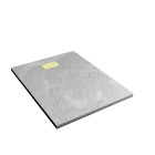 Pack receveur gris effet pierre 90x120 cm et grille décor perforée or doré brossé - rock 2 Aurlane - PACR212