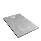 Pack receveur gris effet pierre 90x140 cm et grille décor perforée or doré brossé - rock 2 Aurlane - PACR213