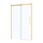Porte de douche coulissante type industriel 120x200 cm - finition or doré brossé - verre trempé 6 mm Aurlane - FAC979