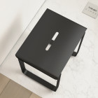 Siege de douche en inox noir mat - 40x30x46 cm Aurlane - CAI051