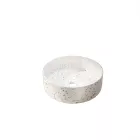 Vasque terrazzo gris - ø35cm x 12cm - ronde en ceramique blanc mat Aurlane - VAS062