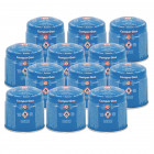 Pack 12 cartouches gaz 190g camper gaz butane perçable sécurité stop-gaz