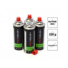 Pack de 4 cartouche gaz 230g butane mix - bouteille de gaz à baillonnette 410 ml - bonbonne pour réchauds camping