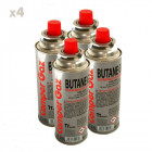 Pack de 4 cartouche gaz camper gaz 227gr butane  - bouteille de gaz à baillonnette 227 gr - bonbonne pour réchauds camping