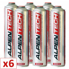 Pack de 6 cartouche gaz 330g butane propane mix 600ml alpentech bonbonne gaz universelle valve 7/16