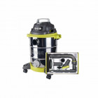 Pack ryobi aspirateur eau et poussière 1500w - 30l - rvc1530ipt-g - 6 accessoires nettoyage automobile - rakva04