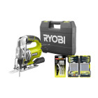 Pack ryobi scie sauteuse pendulaire rjs980-ka5 - 600w - 98mm - coffret de 20 lames - bois - métal - 75-100mm - rak20jb