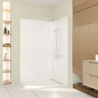 Pack 2 Panneaux Muraux en Aluminium Blanc 100+120×210 cm + Profilés Finition et Angle Chrome Aurlane - PACP318