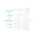 Pack 2 Panneaux Muraux en Aluminium Blanc 100+120×210 cm + Profilés Finition et Angle Chrome Aurlane - PACP318