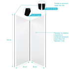 Pack de 2 Panneaux muraux aluminium blanc 90+90x210 cm avec profilés noir mat - WALL’IT Aurlane - FAC402