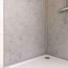 Pack de 2 Panneaux muraux pierre light grey 90x210 cm avec profilés anodisé brillant - STONE’IT Aurlane - PACP247