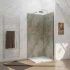 Pack de 2 Panneaux muraux Pierre Wood Stone 90x210 cm avec profilés anodisé brillant - STONE’IT Aurlane - PACP249