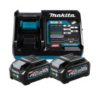 Pack de composé de 2 batteries XGT BL4040 40Vmax 4Ah et 1 chargeur rapide DC40RA - MAKITA - 191L77-9