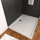 Pack Panneaux Muraux Pierre Finition Ardoise 120+90 - Profilés Noir Mat + Receveur Acrylique 120×90 Aurlane - PACP010