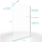 Pack paroi de douche a l’italienne - Verre transparent 6mm – paroi + Barre de fixation recoupable Aurlane - FAC435