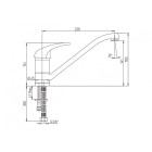 Paini - 100 42 cr573 monocommande monotrou évier bouche coaxia creta