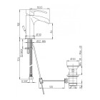 Paini - ovo - 86cr211wfs - mitigeur monotrou pour évier cascade, bonde 1"1/4
