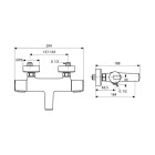 Paini tech – thermostatique baignoire mural chromé