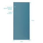 Panneau mural finition aluminium Bleu 90 x 210 cm - WALL’IT BLEU Aurlane - FAC322