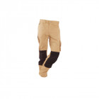 Pantalon de travail normé rica lewis - homme - taille 42 - multi poches - coupe droite - beige - mobilon