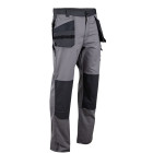 Pantalon de travail stretch poches volantes lma pegase gris acier - Taille au choix
