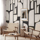 Papier peint abstrait noir et blanc - ASTRATTA NERA++