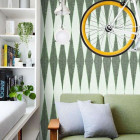 Papier peint Chevron vert - CHEVRON++
