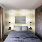 Papier peint à chevrons scandinave effet tissu - CHEVRON GIALLO++