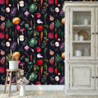 Papier peint de cuisine avec légumes vintage - CUCINA++