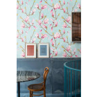 Papier peint de fleurs de magnolia bleu - MAGNOLIA BLUE