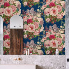 Papier peint floral en velours - VELVETBLUE++