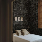 Papier peint à motifs abstraits au design minimaliste - GRAFFITO NERO++