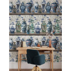 Papier peint chinoiserie avec vases Ming - VASI MING++